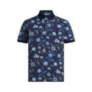 Etro Stilig Polo Tröja Blue, Herr