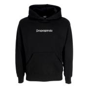 Propaganda Svart Apple Hoodie med Logo Print Black, Herr