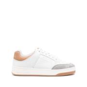 Saint Laurent Vit Läder Sneaker Kalv Häl White, Dam