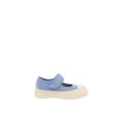 Marni Denim Strap Sneakers med Förstärkt Tå Blue, Dam