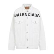 Balenciaga Vit Bomullsjacka Stilfulla Kvinnor White, Dam