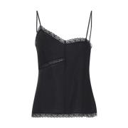 MM6 Maison Margiela Silkeskjorta - Elegant Black, Dam