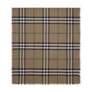 Burberry Vintage Check Mönstrad Ullsjal Brown, Dam