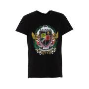 Balmain Svart T-shirt Vh0Ef000 G055 EAH Black, Herr