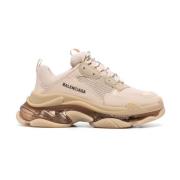 Balenciaga Sneakers med Mesh Design och Clear Sole Beige, Dam