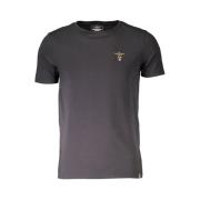 Aeronautica Militare Svart Bomull T-shirt med Logotyp Black, Herr