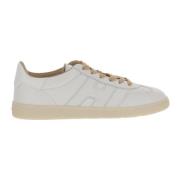 Hogan Lädersneakers med Mockainsatser White, Dam