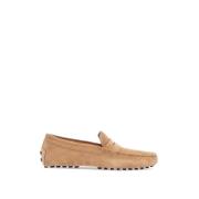 Tod's Bisquitläder Moccasin med Gummisula Beige, Herr