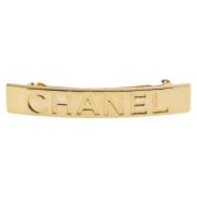 Chanel Vintage Pre-owned Metall hrspnnen Yellow, Dam