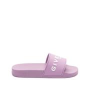 Givenchy Orkidé Lila Platta Sula Sandaler Purple, Dam