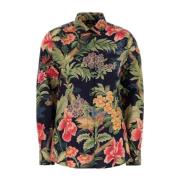 Etro Stretch Poplin Printed Shirt Multicolor, Dam