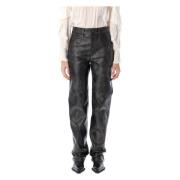 Isabel Marant Étoile Vintage Imitation Läder Höga Midjbyxor Black, Dam