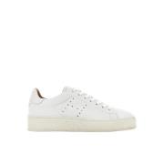 Hogan Perforerade lädersneakers med sidoh H White, Dam