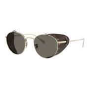 Oliver Peoples Runda Solglasögon Svart Ram Gray, Unisex