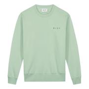 Olaf Hussein Spiral Face Crewneck Sweater Grön Green, Herr