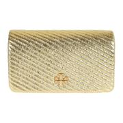 Tory Burch Metallplånbok Kira Stil Yellow, Dam