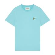 Lyle & Scott Bomull T-shirt Klassisk Stil Essentiell Garderob Blue, He...