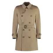 Burberry Klassisk Bomull Trenchcoat med Bälte Beige, Herr