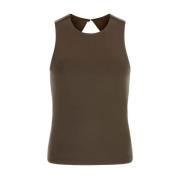 Guess Öppen rygg stretch topp - Marrons Brown, Dam