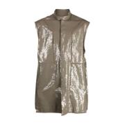 Rick Owens Broderade Teem1 Jackor Beige, Herr