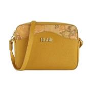 Alviero Martini 1a Classe Präglad tyg Dam Crossbody Väska Yellow, Dam