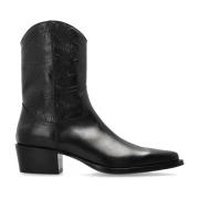 Dsquared2 Läder cowboy stövlar Black, Herr