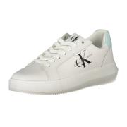 Calvin Klein Sportiga vita sneakers med kontrastdetaljer White, Dam