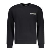 Napapijri Svart Sweatshirt med Tryck och Långa ärmar Black, Herr