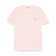 Stone Island Rosa Crew Neck T-shirts och Polos Pink, Herr