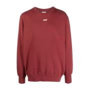 Autry Bordeaux Sweatshirt Aw24 Red, Herr