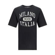 Dolce & Gabbana Ikonisk Ribbad Crew Neck T-shirt Black, Herr