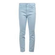 Mauro Grifoni Straight Leg Jeans med bältesöglor Blue, Dam