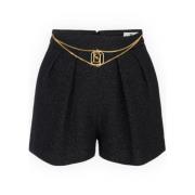 Elisabetta Franchi Korta Bermuda Shorts för Kvinnor Black, Dam