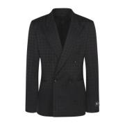 Amiri Svart Quad Blazer Jacka Black, Herr