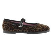 Victoria Leopard Ballerinaskor Brown, Dam