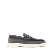 Officine Creative Blå Mocka Slip-On Sandaler Blue, Herr