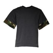 Dolce & Gabbana Camouflage Crew Neck T-shirt med Logo Gray, Herr