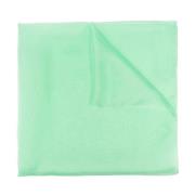 Ermanno Scervino Sidenscarf Grön Logo Broderad Green, Dam