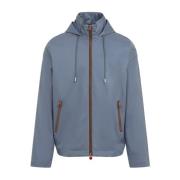 Kiton Avio Bomber Jacket Blue, Herr