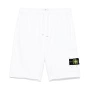 Stone Island Vita Bermuda Shorts för Män White, Herr