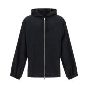 Givenchy Ikoniskt Logotyp Ull Hoodie med Dragsko Black, Herr