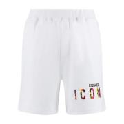 Dsquared2 Logo Bermuda Shorts White, Herr