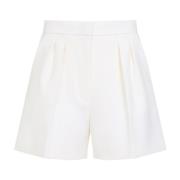 Max Mara Vita Bermuda Lana Shorts White, Dam