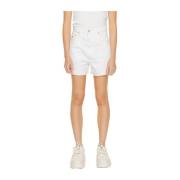 Tommy Jeans Regenererad Bomullsblandningsshorts med Elastan White, Dam