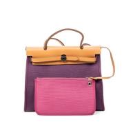 Hermès Vintage Pre-owned Canvas handvskor Purple, Dam