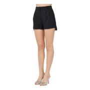 Elisabetta Franchi Svarta Elegant Smoking Stil Shorts Black, Dam