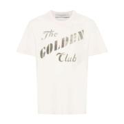 Golden Goose Logo Print Crew Neck T-shirt White, Herr