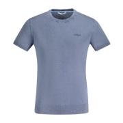 Guess Blå Herr Kortärmad Broderad T-shirt Blue, Herr