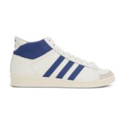 Adidas Högtopp lädersneaker i ecru Blue, Herr