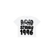 Acne Studios 1996 Logo T-shirt - Avslappnad passform White, Herr